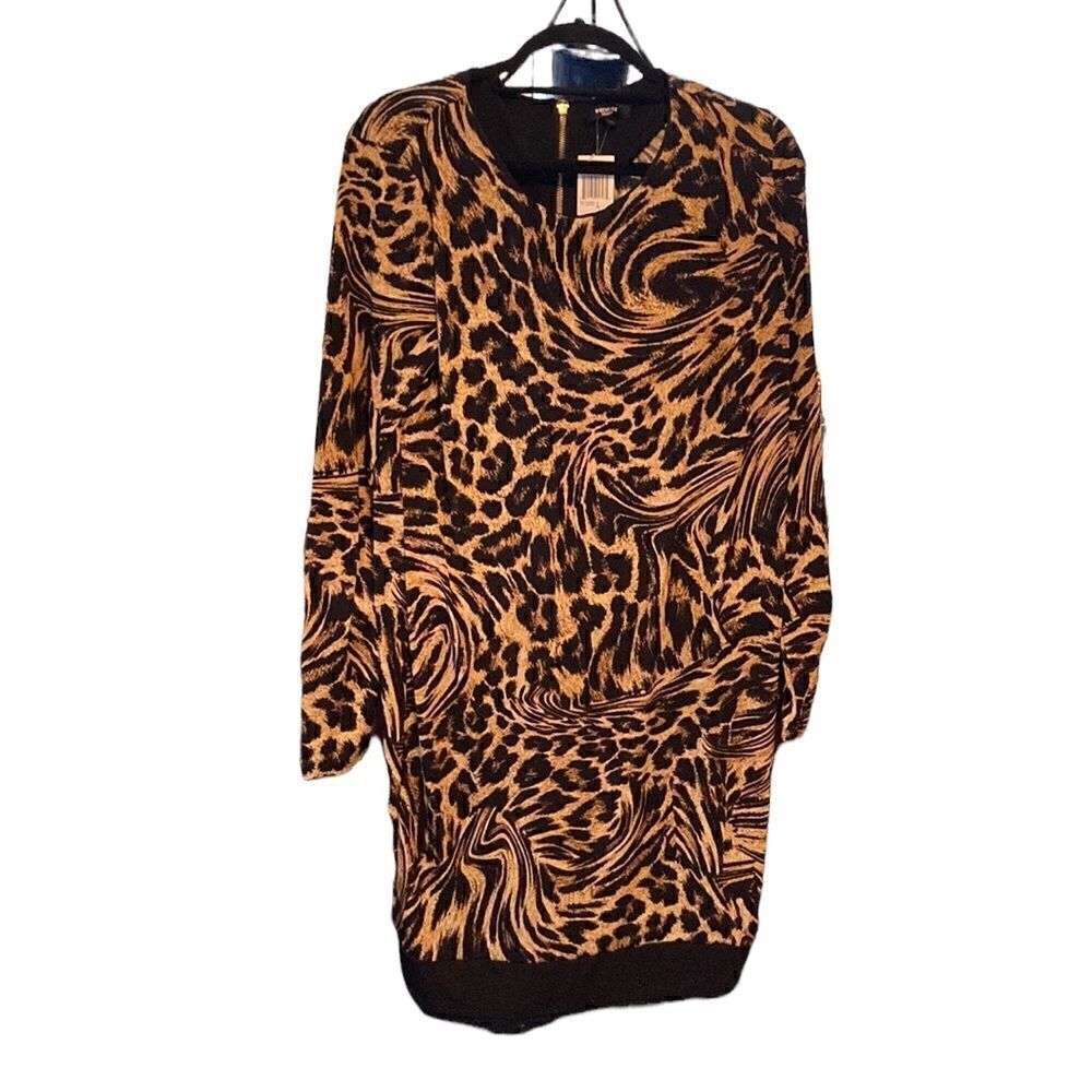 PREMISE LEOPARD PRINT DRESS / SZ: L / NWT